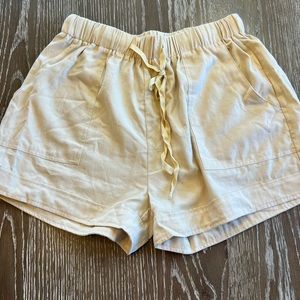 Women’s Large Khaki Lightweight Drawstring Shorts